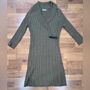 Calvin Klein Taupe Knit Sweater Dress